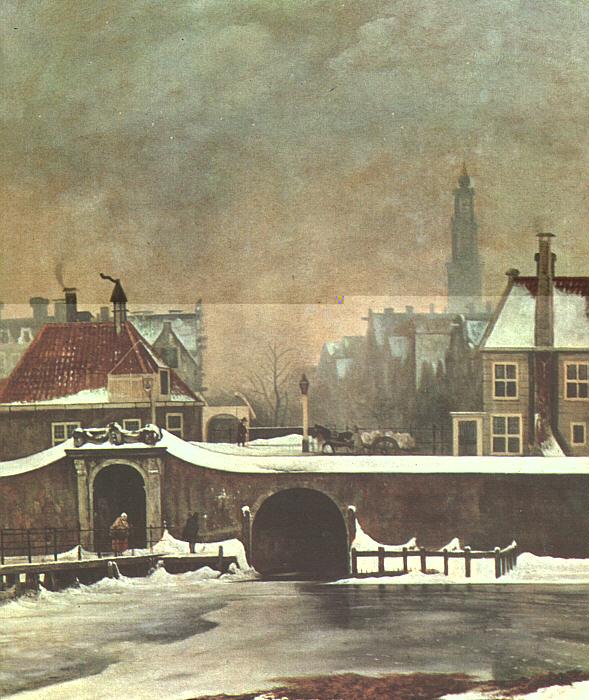 Wouter Johannes van Troostwijk The Raampoortje Gate at Amsterdam oil painting picture